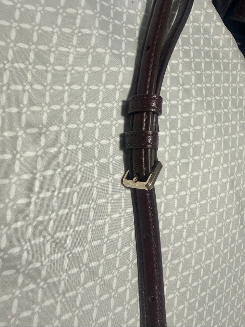 kate spade Deep Burgundy Pebbled Crossbody Leather Satchel with Top Handles - Picture 9 of 13